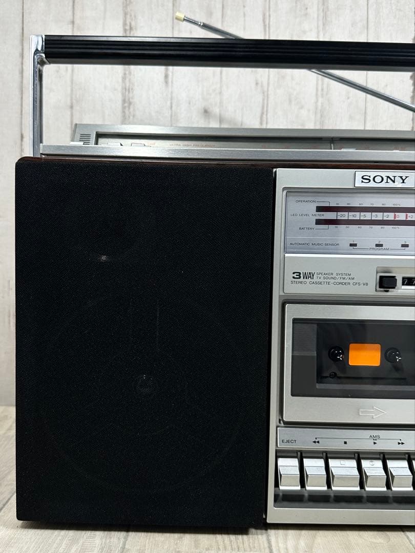 【動作品】SONY ソニー　ラジカセ　CFS-V8 ビンテージ　レトロ　ラジオ