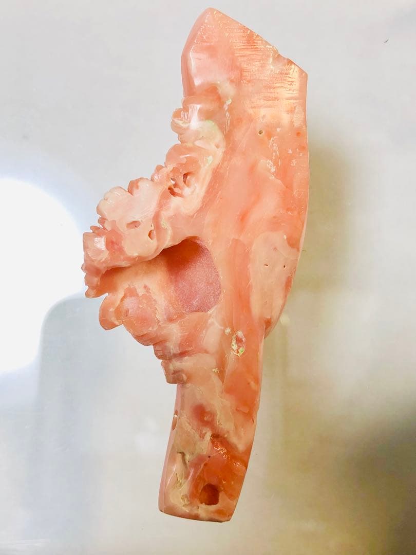 NO-889 天然彫刻本珊瑚ルース　16.54g