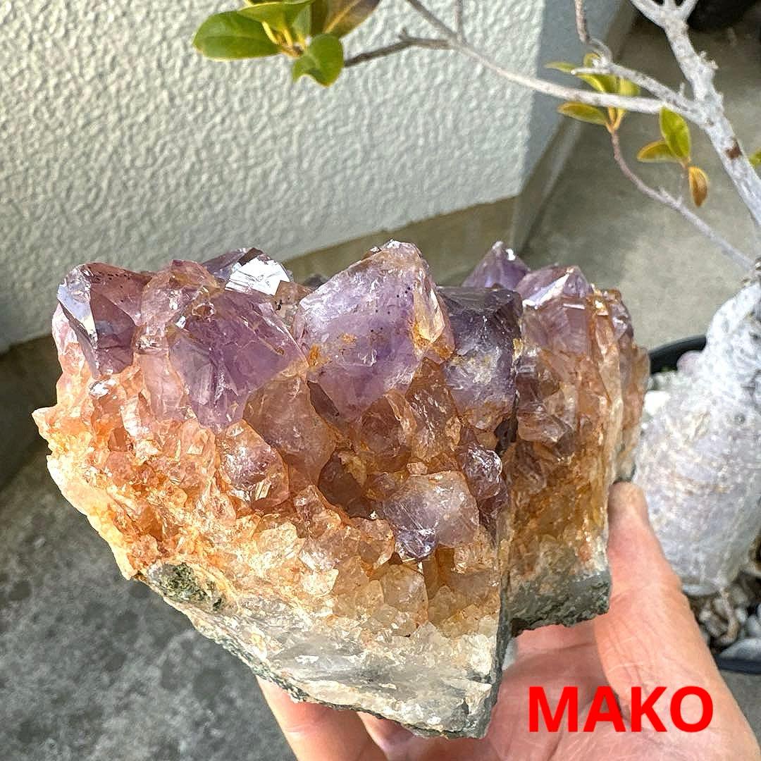 M1918☆アメジストクラスター1.4Kg☆ブラジル産☆天然石☆N60205-B