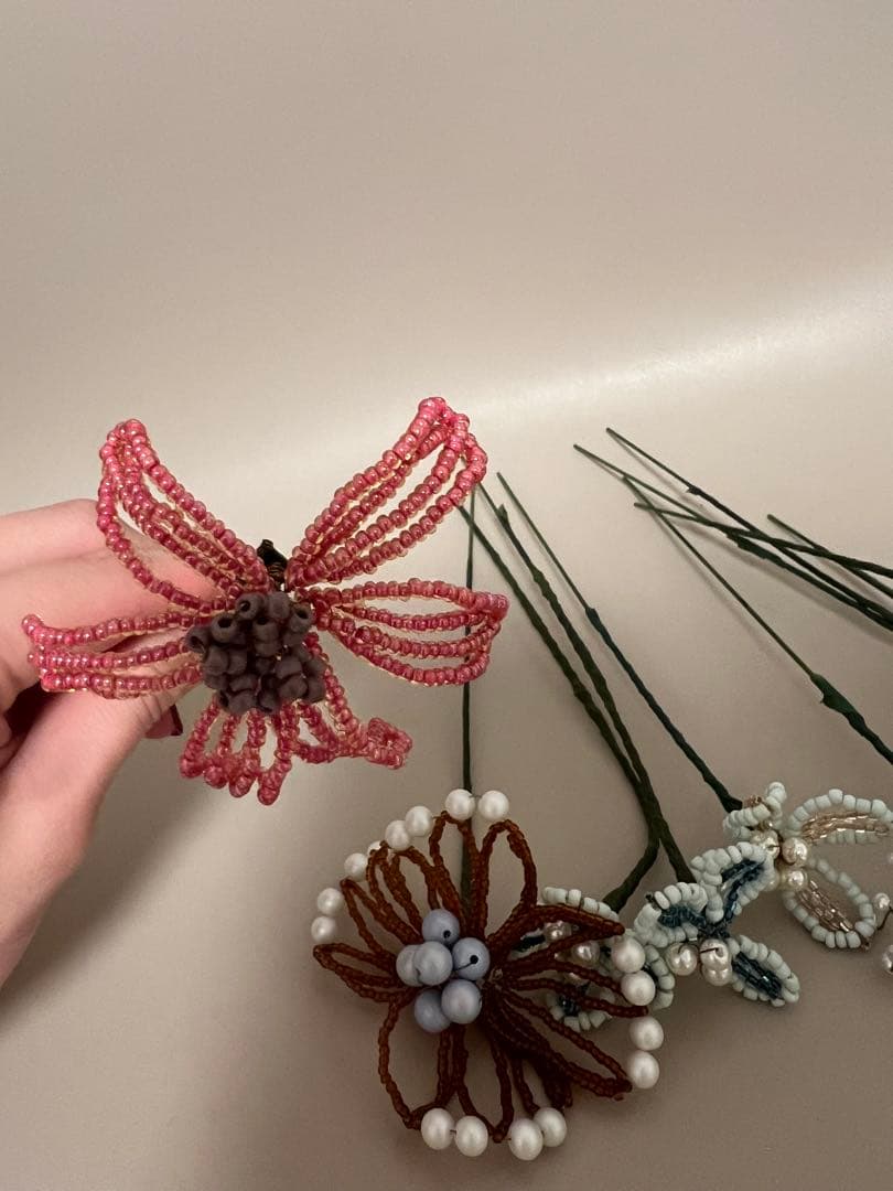 ビーズのお花 11本