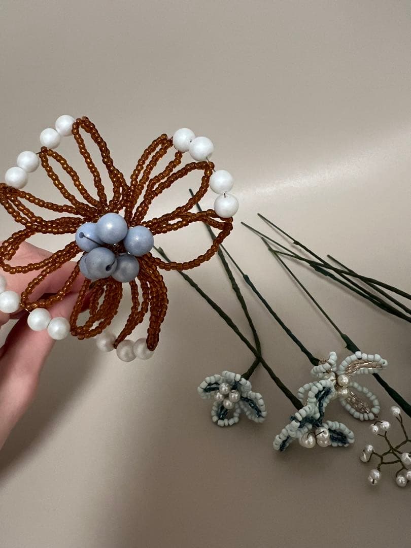 ビーズのお花 11本