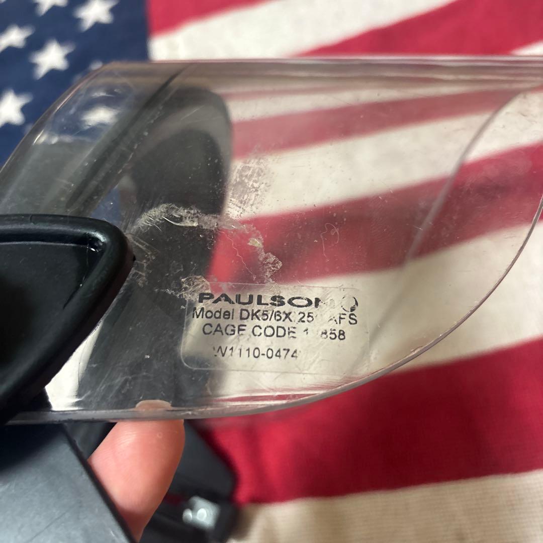 実物PAULSONフェイスシールド米警察装備CAGE CODE12858 B55