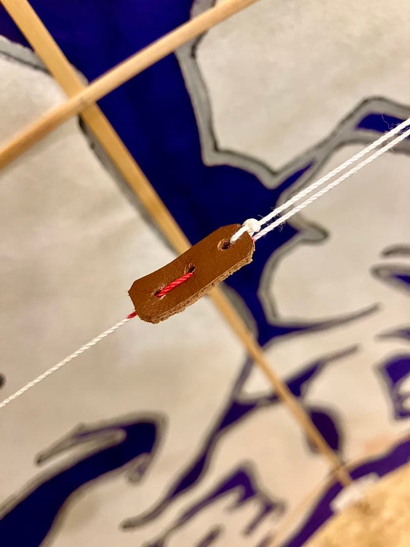 凧　和凧　カイト　実際に揚がる　手描き　日本の六角凧　揚げ方の説明書付