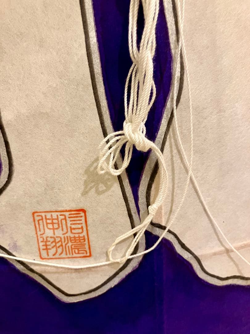 凧　和凧　カイト　実際に揚がる　手描き　日本の六角凧　揚げ方の説明書付