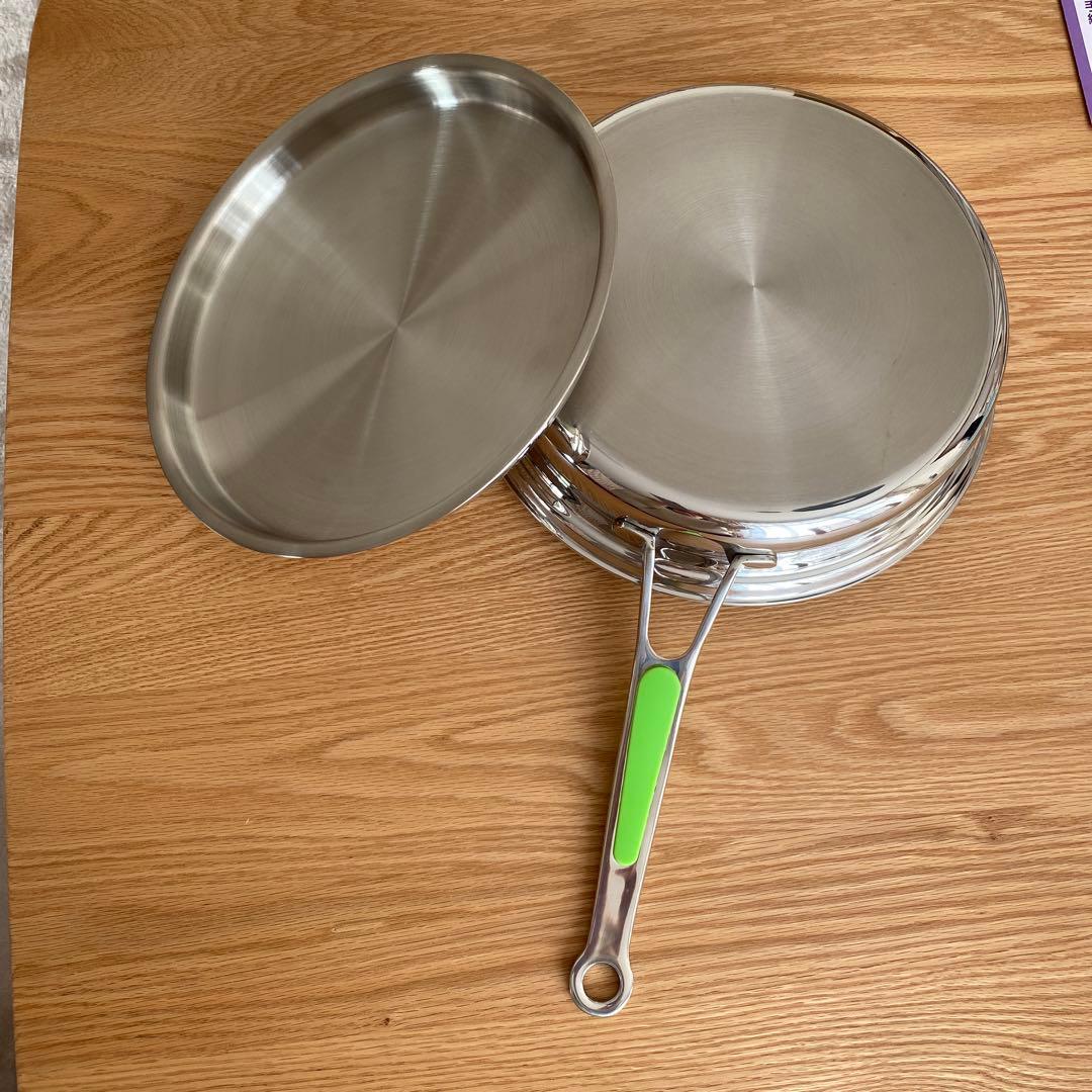 ビタクラフト　ステンレス フライパン 27cmガラス蓋付き　IH、ガス火対応