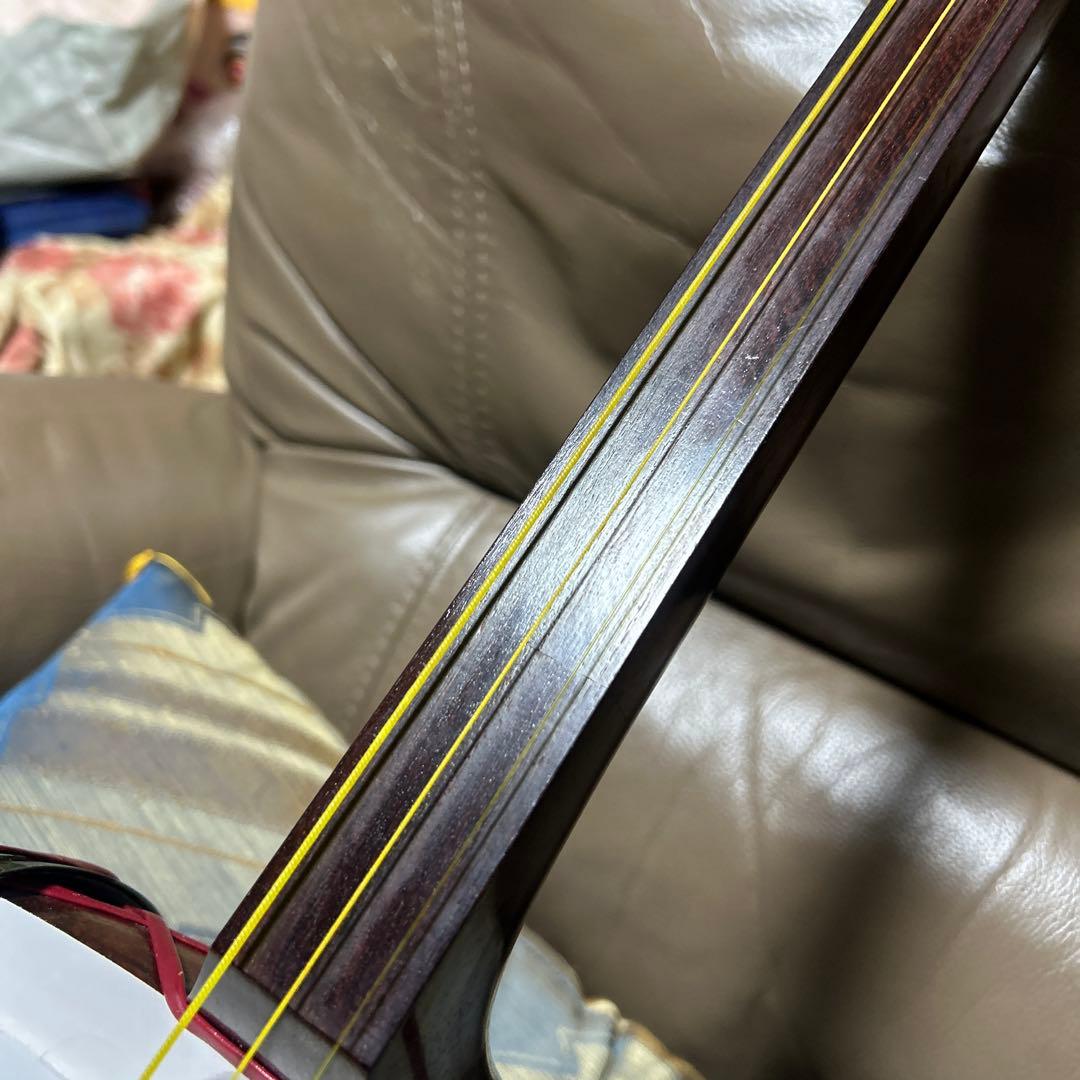 リプル張替済　太棹　金細　綾杉　紅木　津軽三味線　トチ多数