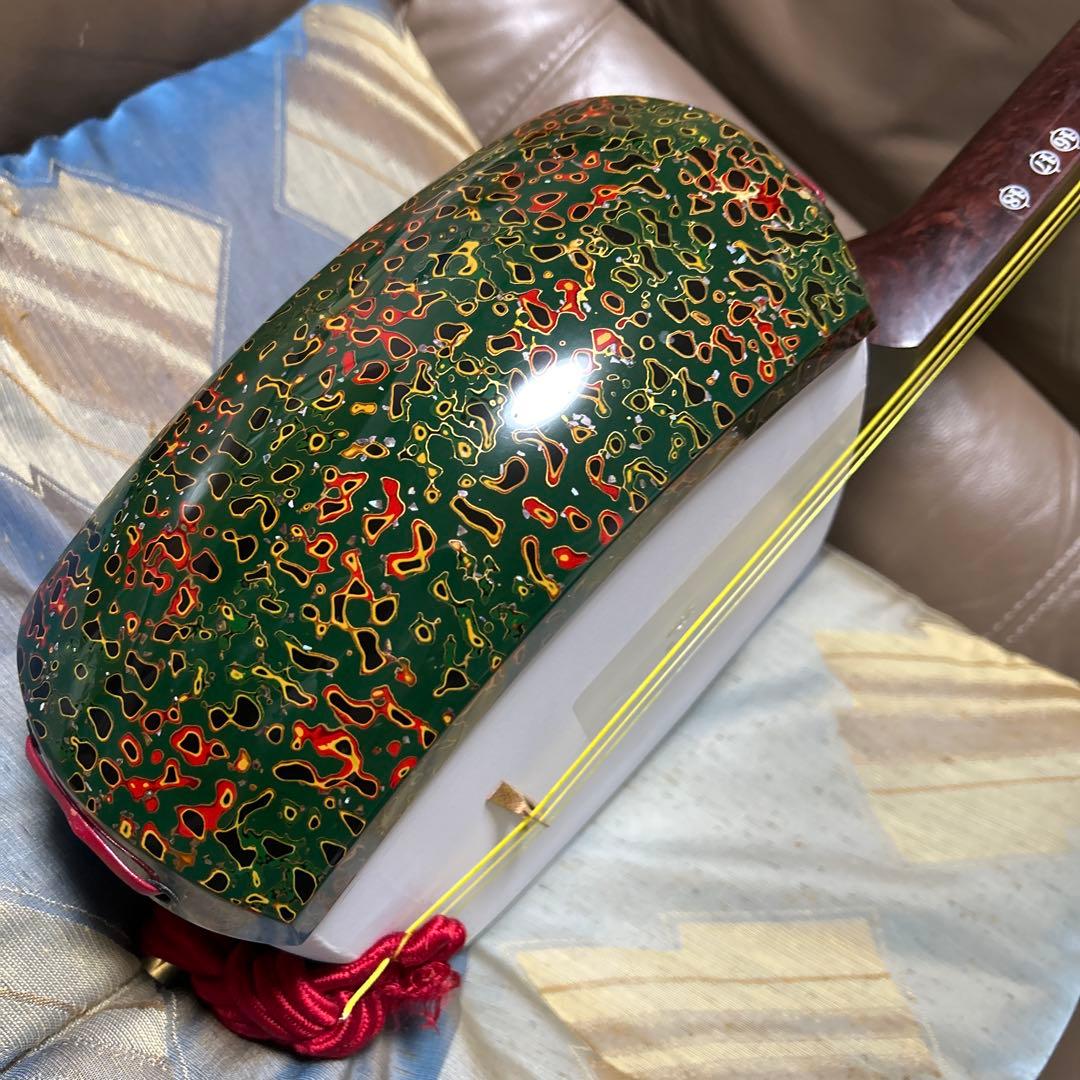 リプル張替済　太棹　金細　綾杉　紅木　津軽三味線　トチ多数