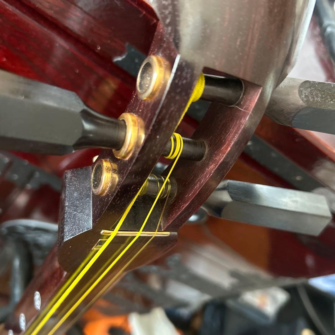 リプル張替済　太棹　金細　綾杉　紅木　津軽三味線　トチ多数