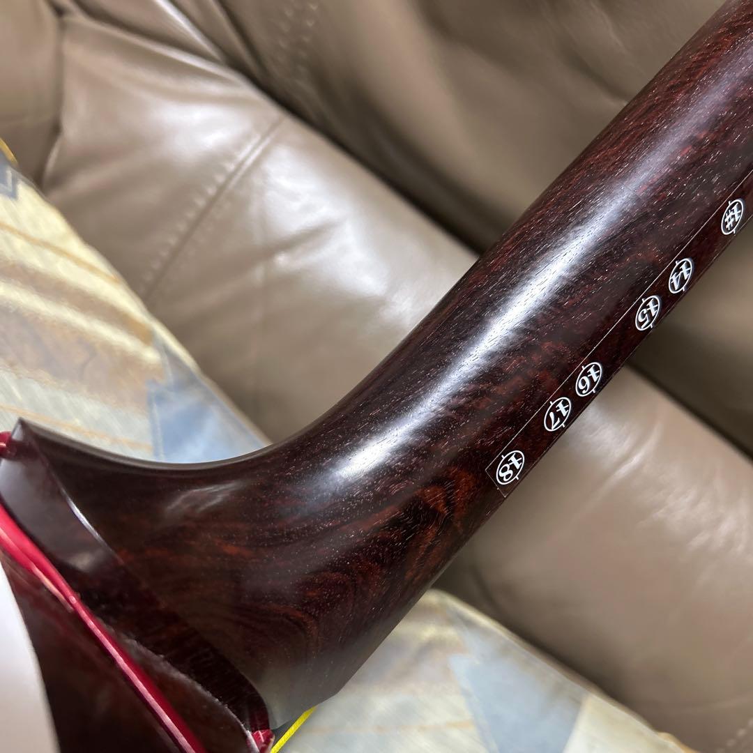 リプル張替済　太棹　金細　綾杉　紅木　津軽三味線　トチ多数