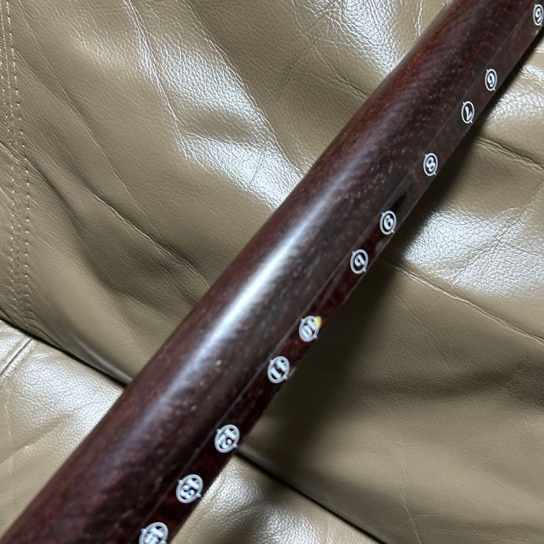 リプル張替済　太棹　金細　綾杉　紅木　津軽三味線　トチ多数