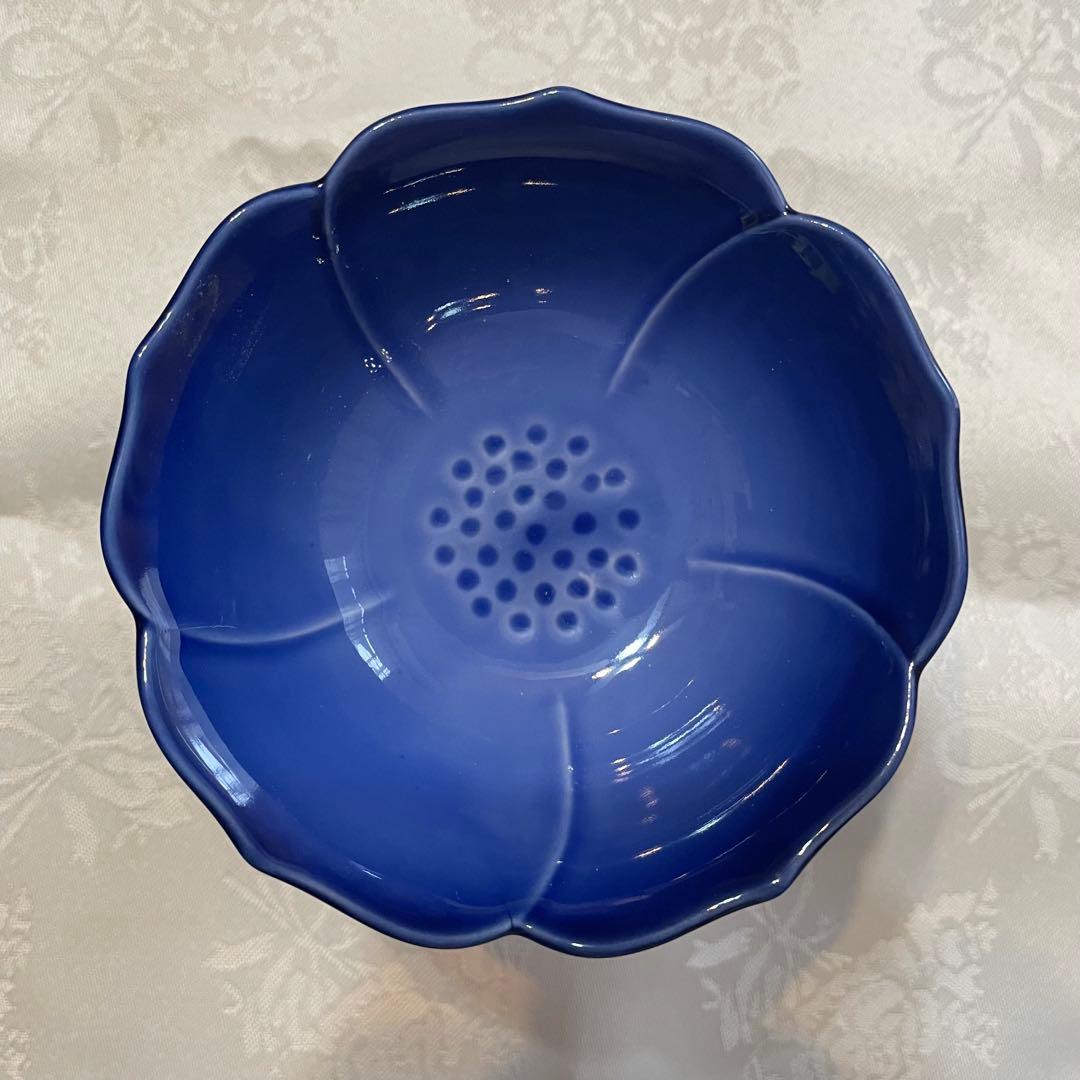 未使用　有田焼　コバルト　高台珍味揃　　5客組　　べっ甲風　デザートカップ