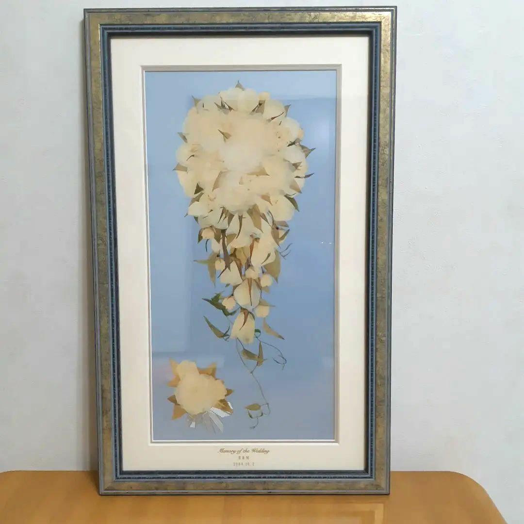 押し花アート フレーム付き　 縦65cm　横40cm