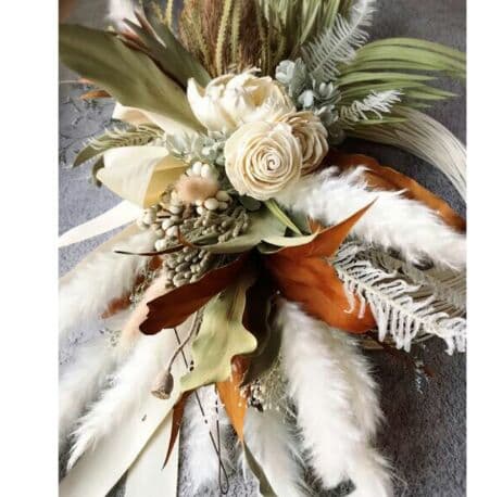 ホワイト しめ縄 ラタンしめ縄 縦長スワッグ