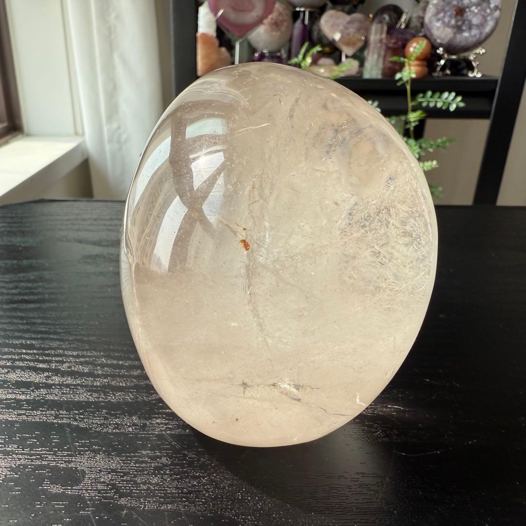 天然石スモーキークォーツのスカル　置物　彫物NO.092906