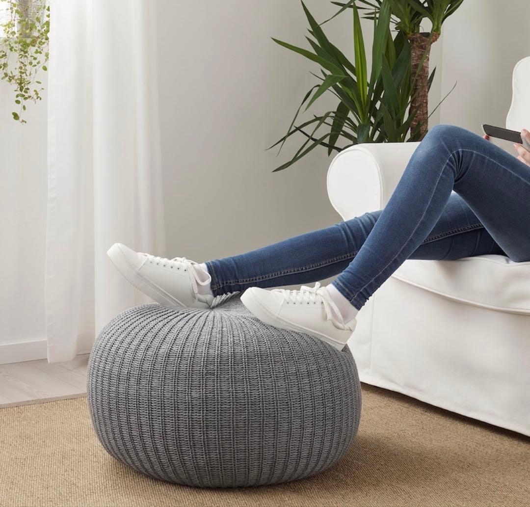 IKEA SANDARED サンダレード プフ　グレー