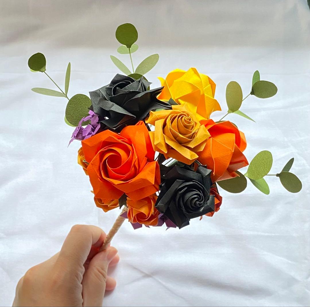 【受注生産】折り紙ブーケ 花束 プレゼント ギフト 枯れない 造花 一点物