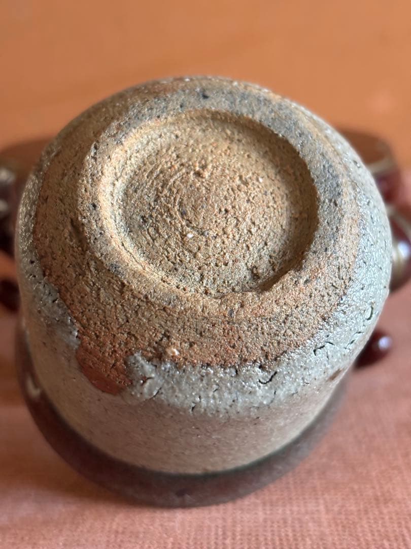 古武雄唐津内田窯辰砂皮鯨たちぐい呑　検伝世品