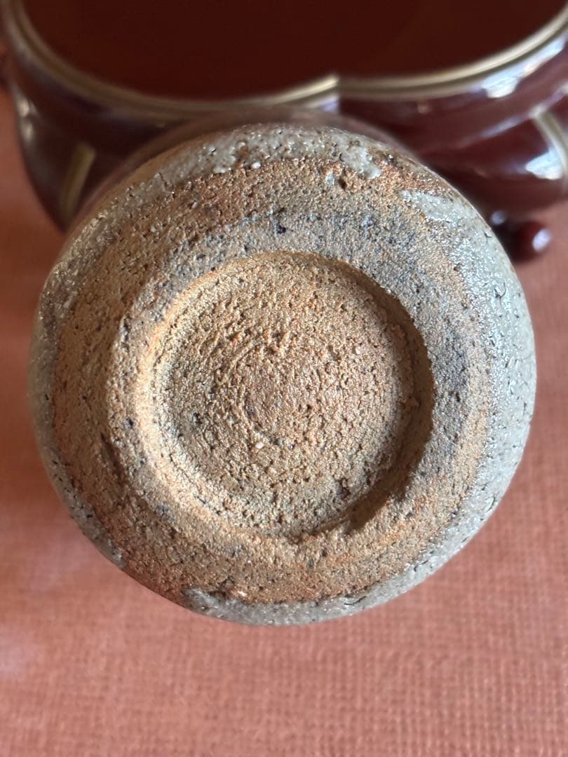 古武雄唐津内田窯辰砂皮鯨たちぐい呑　検伝世品