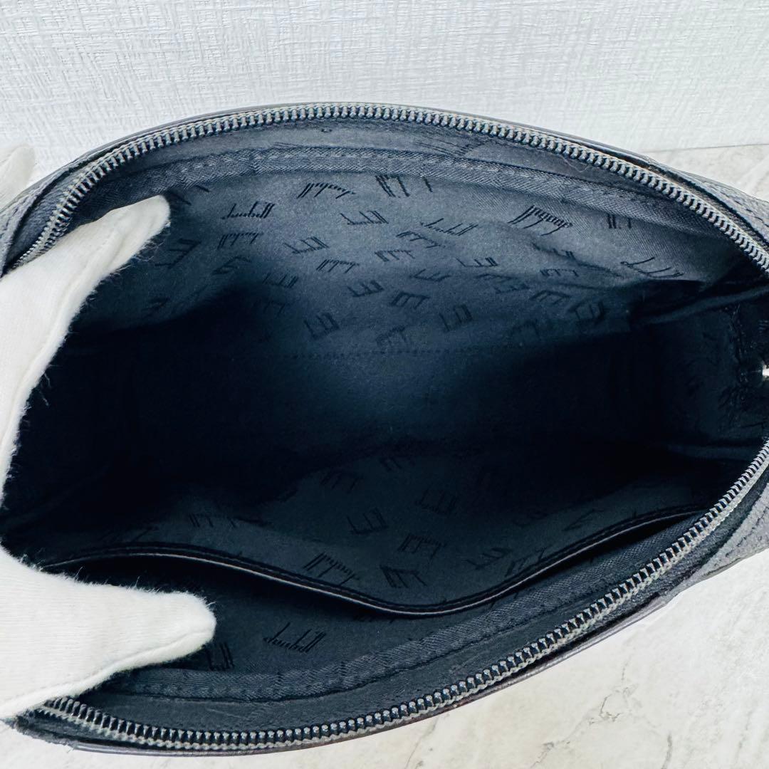 ✨Dunhill✨ダンヒル✨ブラック✨ロゴ✨ヴィンテージ✨クラッチ✨