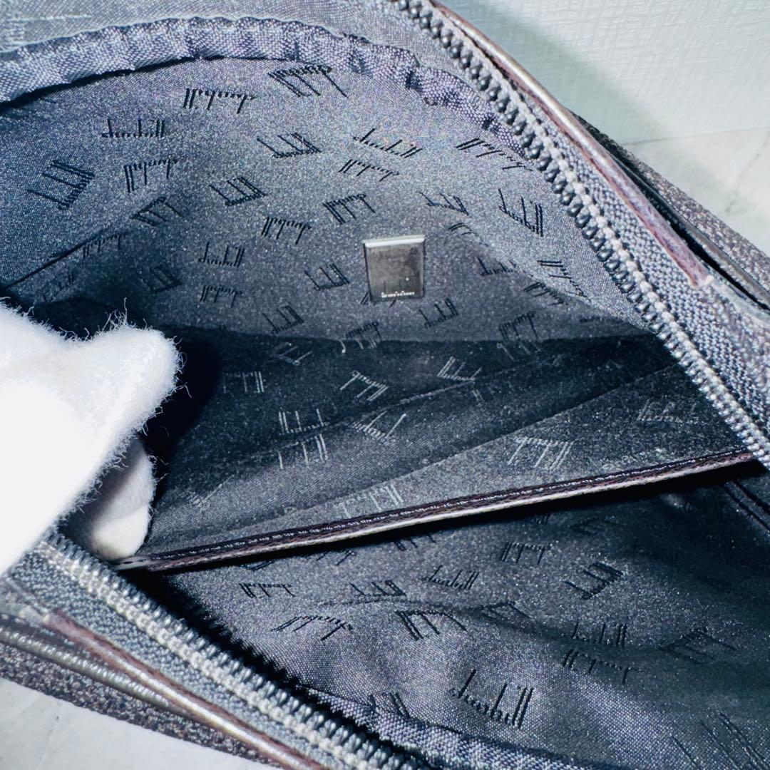 ✨Dunhill✨ダンヒル✨ブラック✨ロゴ✨ヴィンテージ✨クラッチ✨