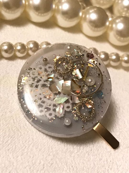 ニュアンス✧︎ポニーフック　大　ライトグレー