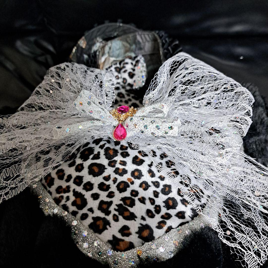 ゆ*ら様 コヤンイサムチョン♥️ルミちゃん　グレー　薔薇　ベロア豹柄　シックブラ