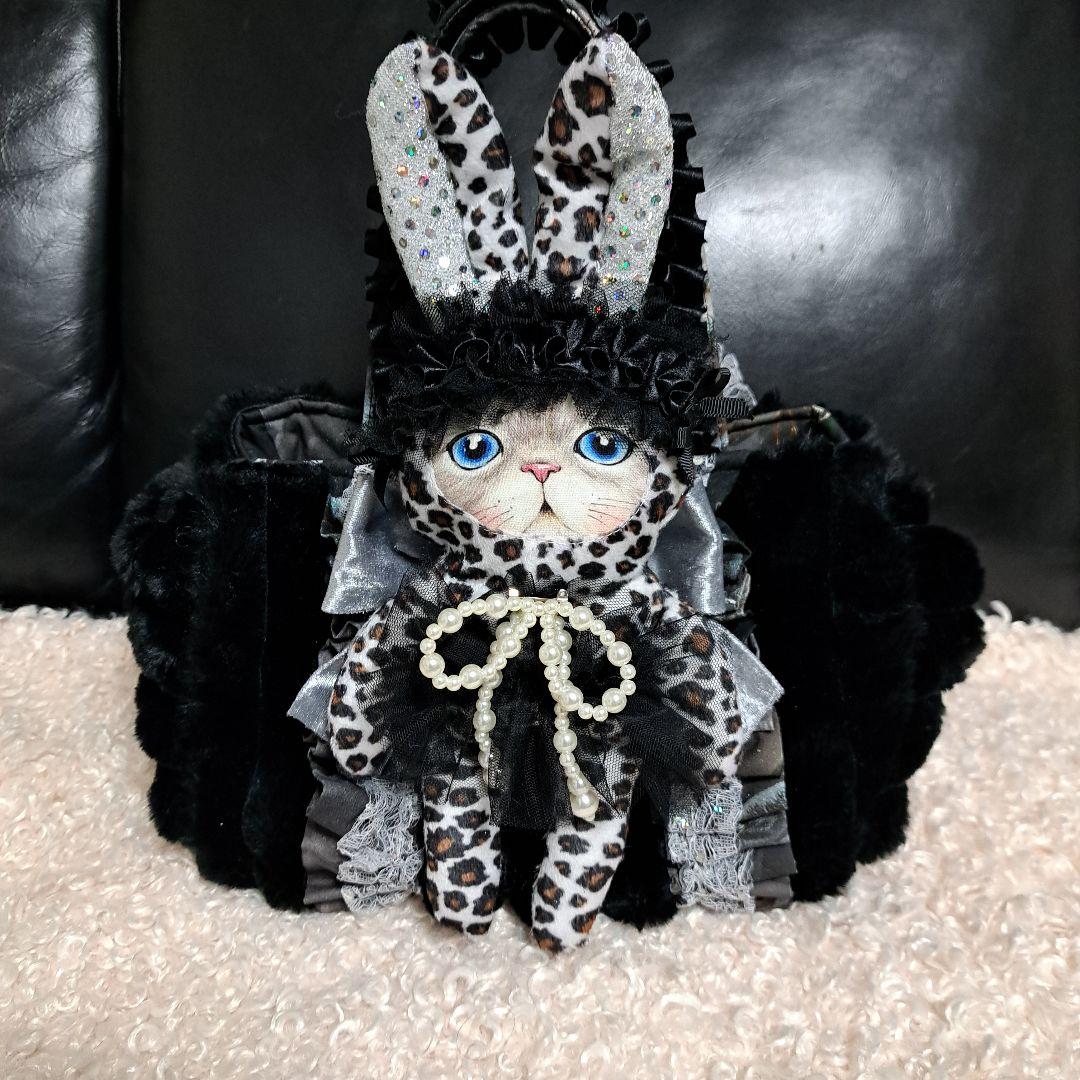 ゆ*ら様 コヤンイサムチョン♥️ルミちゃん　グレー　薔薇　ベロア豹柄　シックブラ