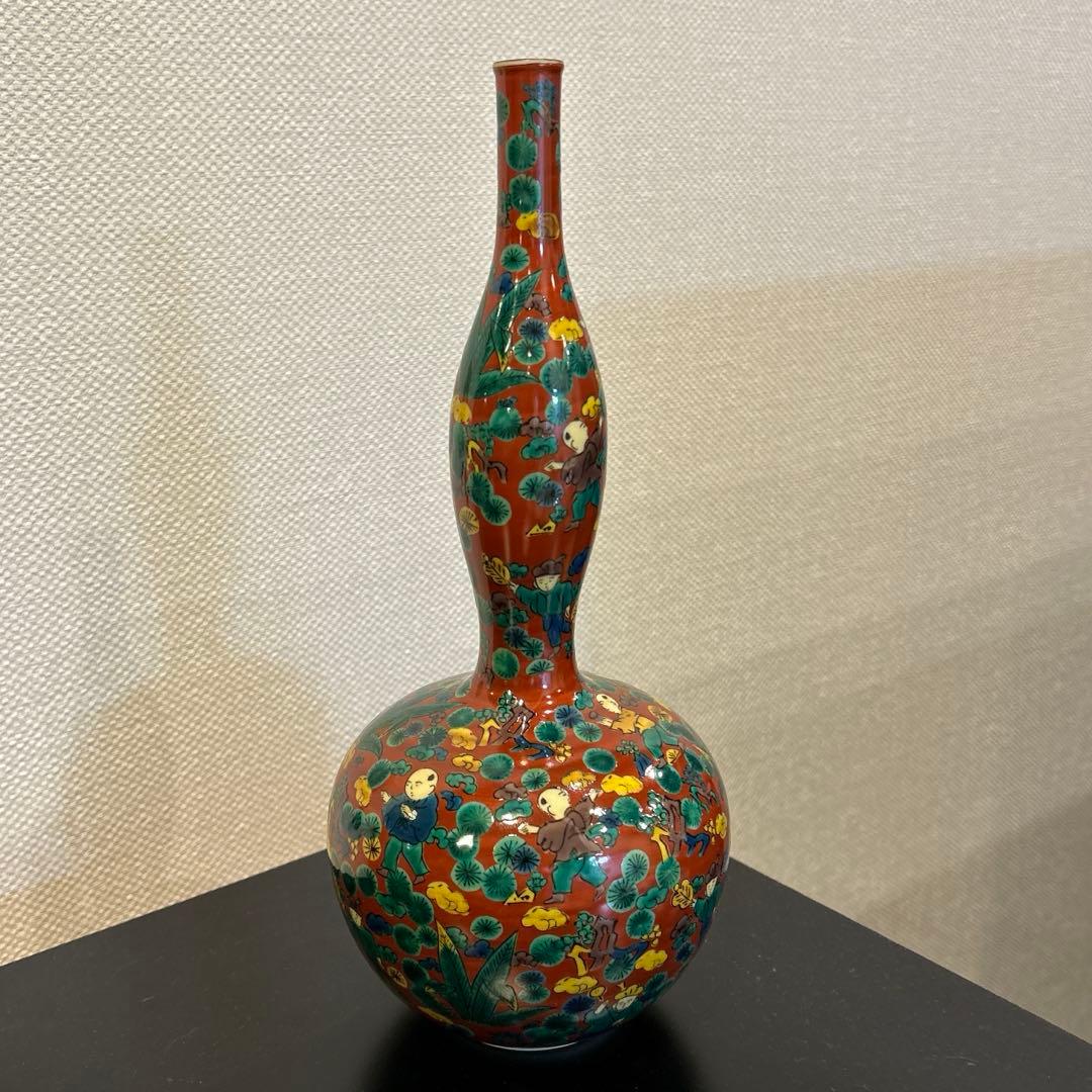 九谷焼き　木米　瓢箪　花瓶　花器　工芸品