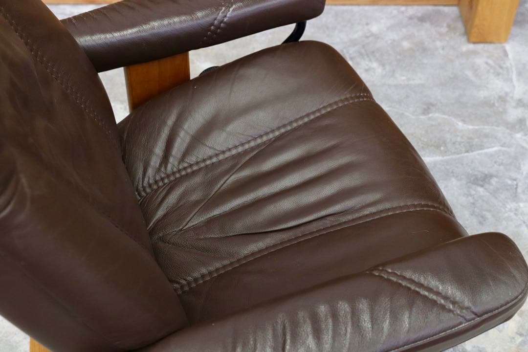 GMHS357○EKORNES / エコーネス コンサル ブラウン 本革 リクラ