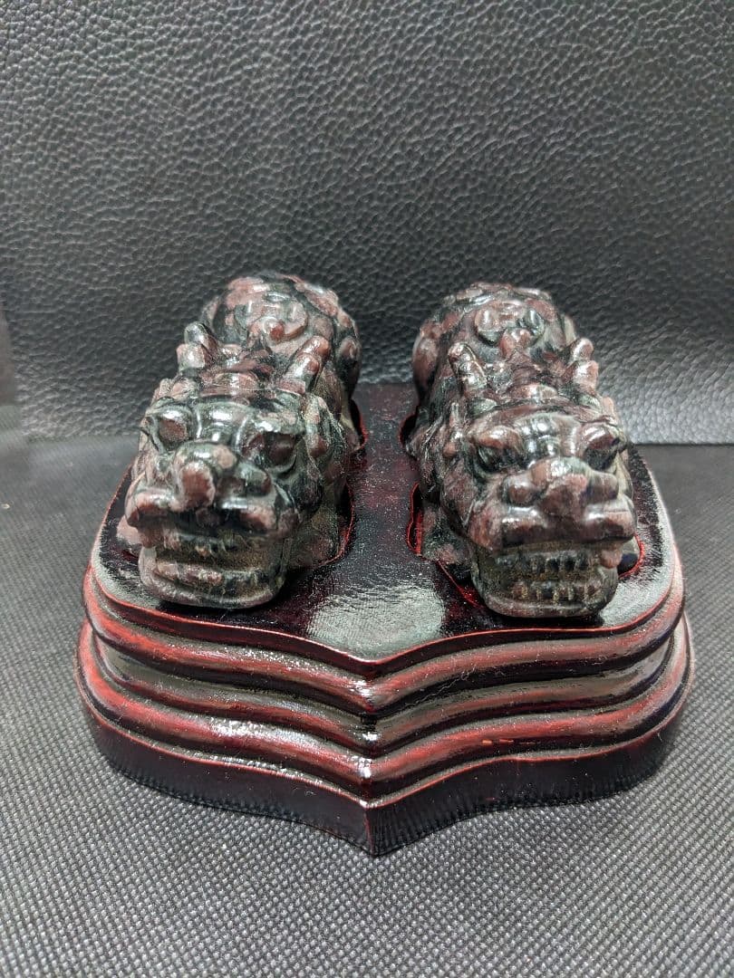 処分価格‼️ガーネットインヌーマイト❤ペア貔貅❤台座付き