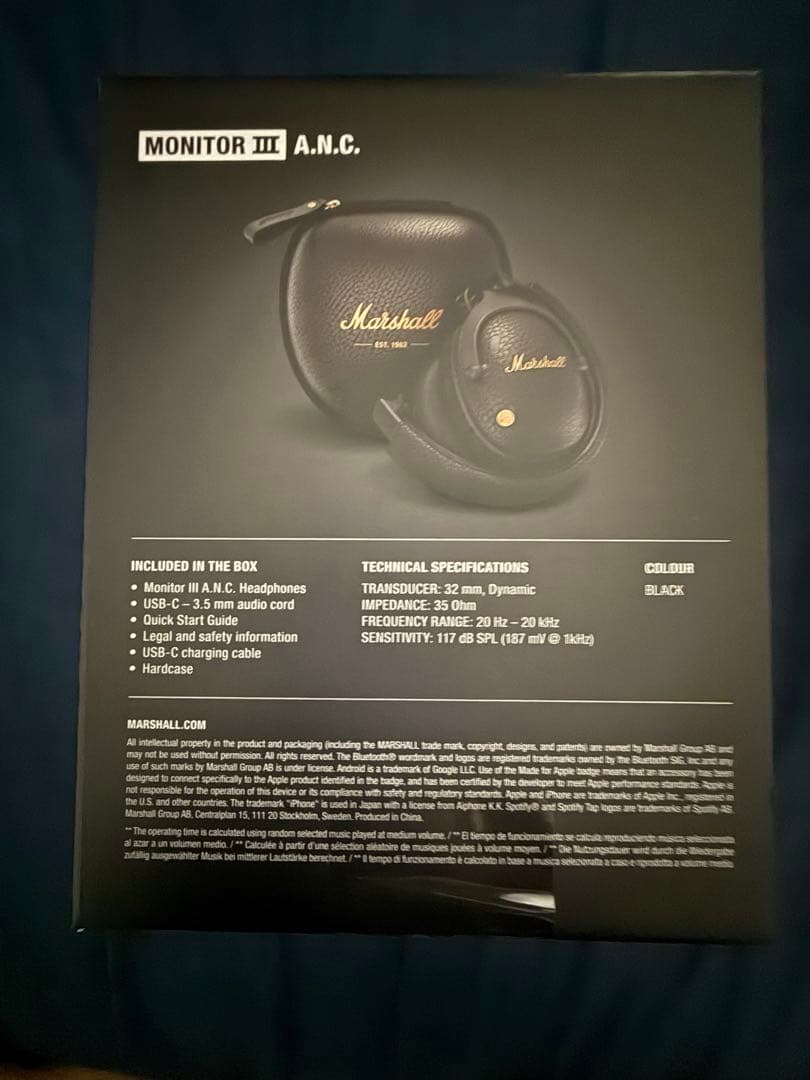 Marshall Monitor III A.N.C. ワイヤレスヘッドフォン