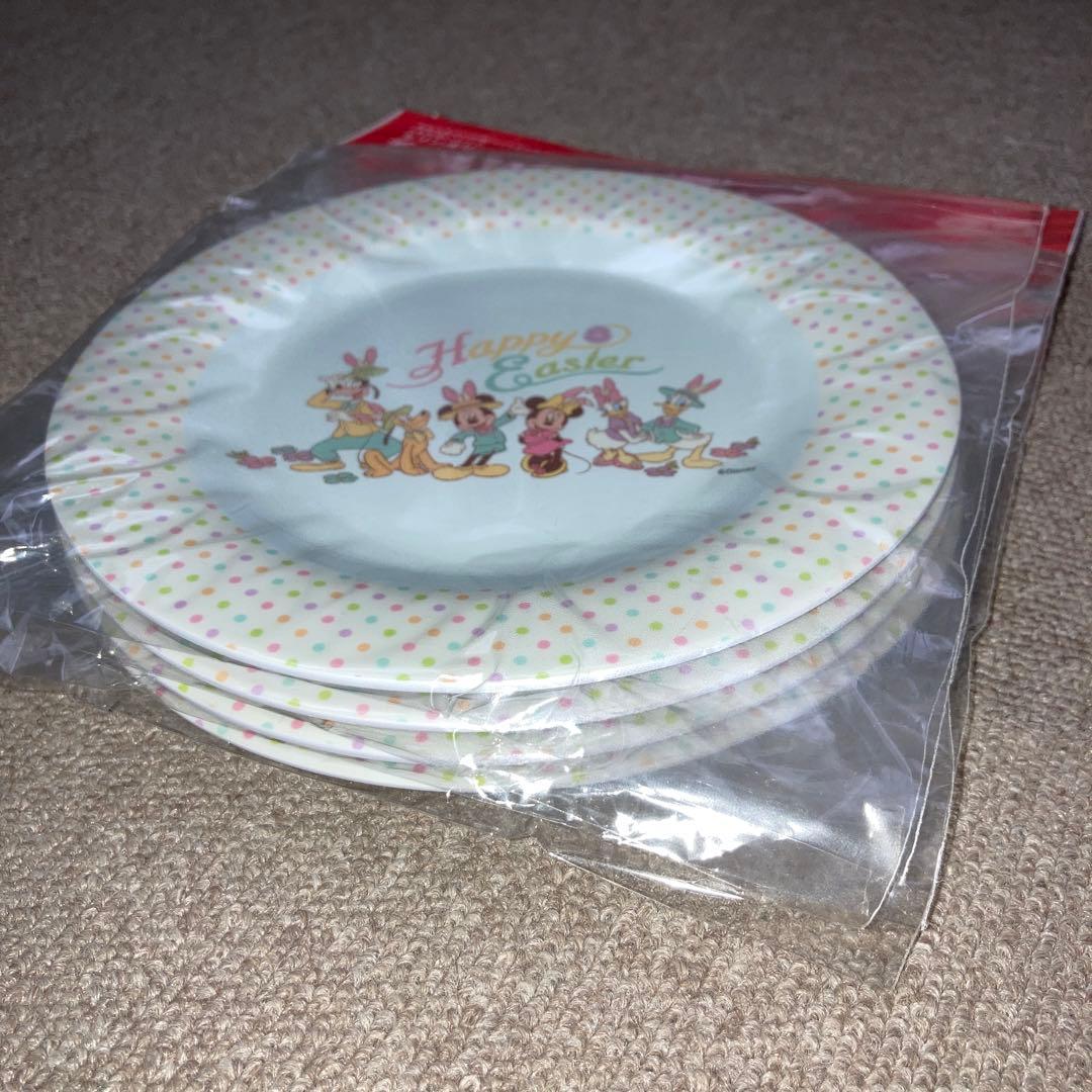 確認用♫ディズニー メラミン プレート お皿 4枚セット♪ 未使用 イースター