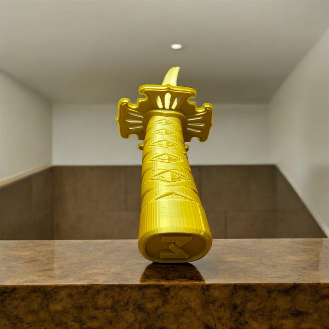 3D プリンター　日本刀　金　色　伸縮　刀