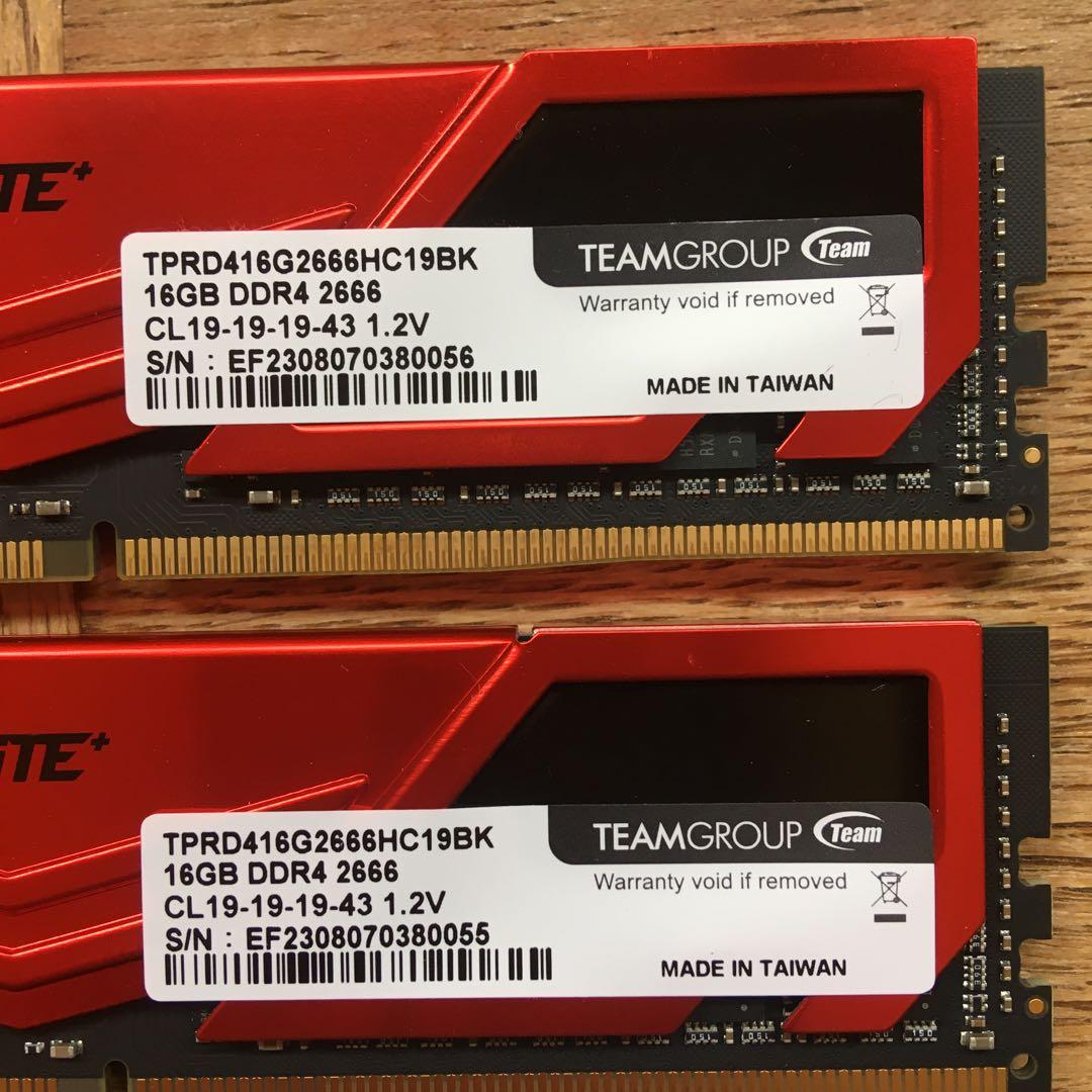 TEAMGROUP DDR4 2666MHz 2×16GB 32GB
