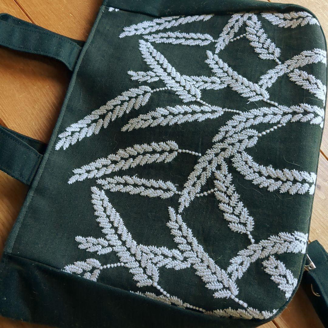 ハンドメイド　ミナペルホネンspica刺繍　2wayバック
