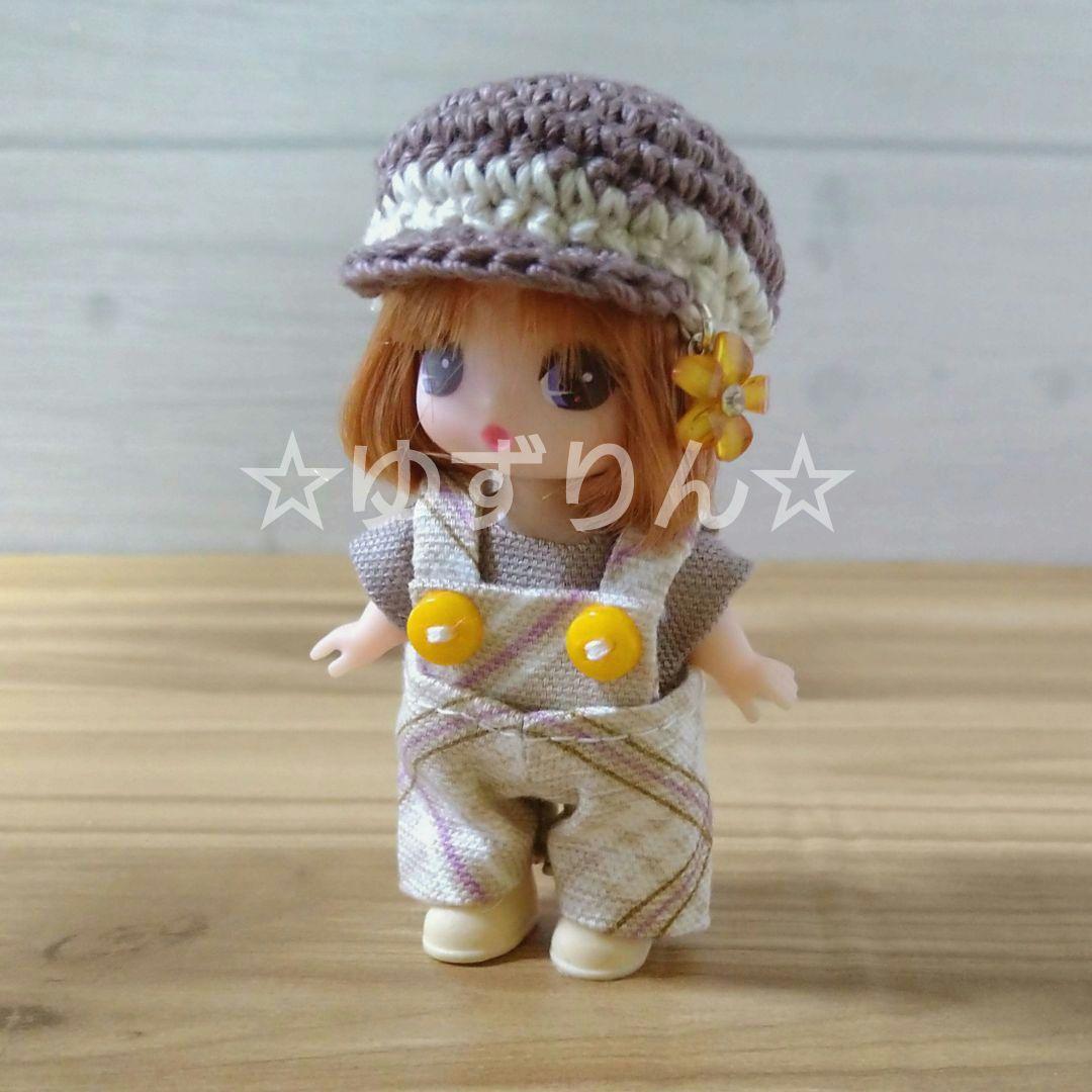 40.ぷちリカちゃん みつごの赤ちゃん 着せ替え服 トップス＆サロペット＆帽子