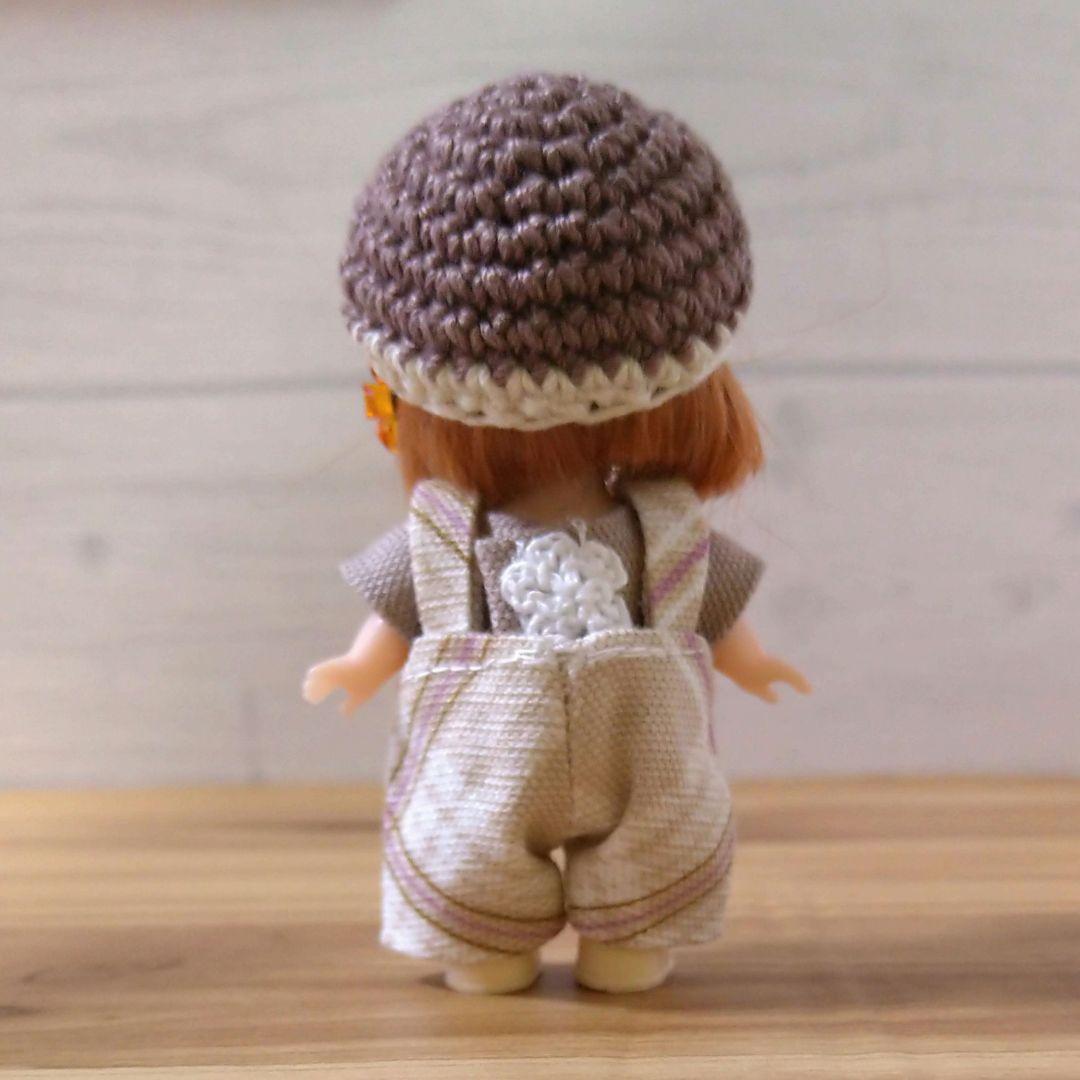 40.ぷちリカちゃん みつごの赤ちゃん 着せ替え服 トップス＆サロペット＆帽子