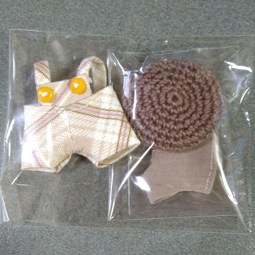 40.ぷちリカちゃん みつごの赤ちゃん 着せ替え服 トップス＆サロペット＆帽子