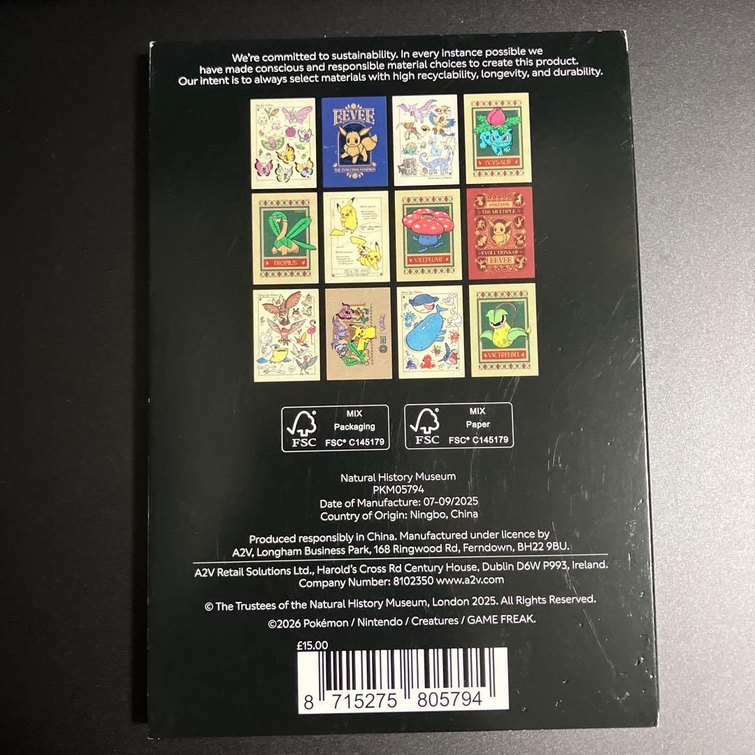 【ポケモン】 ロンドン自然史博物館 ポストカードセット