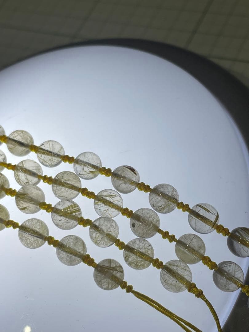 天然石ルチルクォーツネックレス(布袋尊)