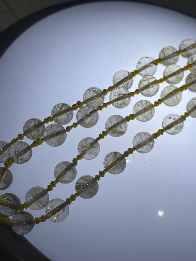 天然石ルチルクォーツネックレス(布袋尊)