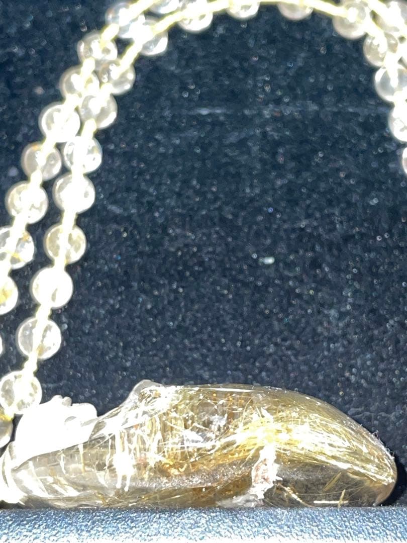 天然石ルチルクォーツネックレス(布袋尊)