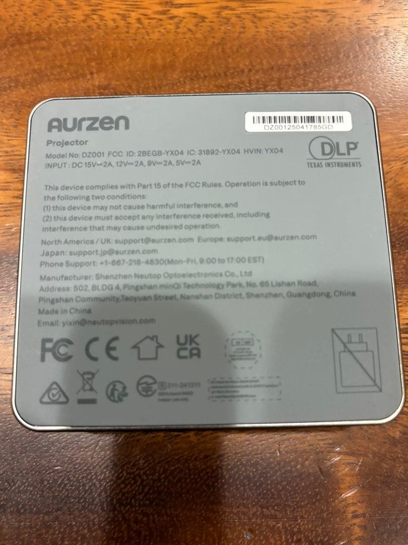 AURZEN ZIP 三つ折りプロジェクター 4in1セット