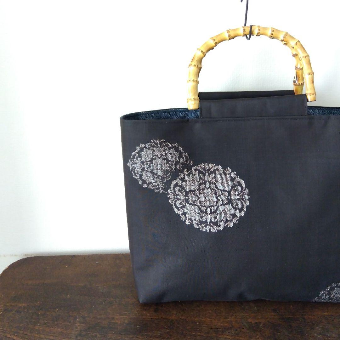 782 おでかけバック 大島紬 正絹 着物リメイク 大島紬