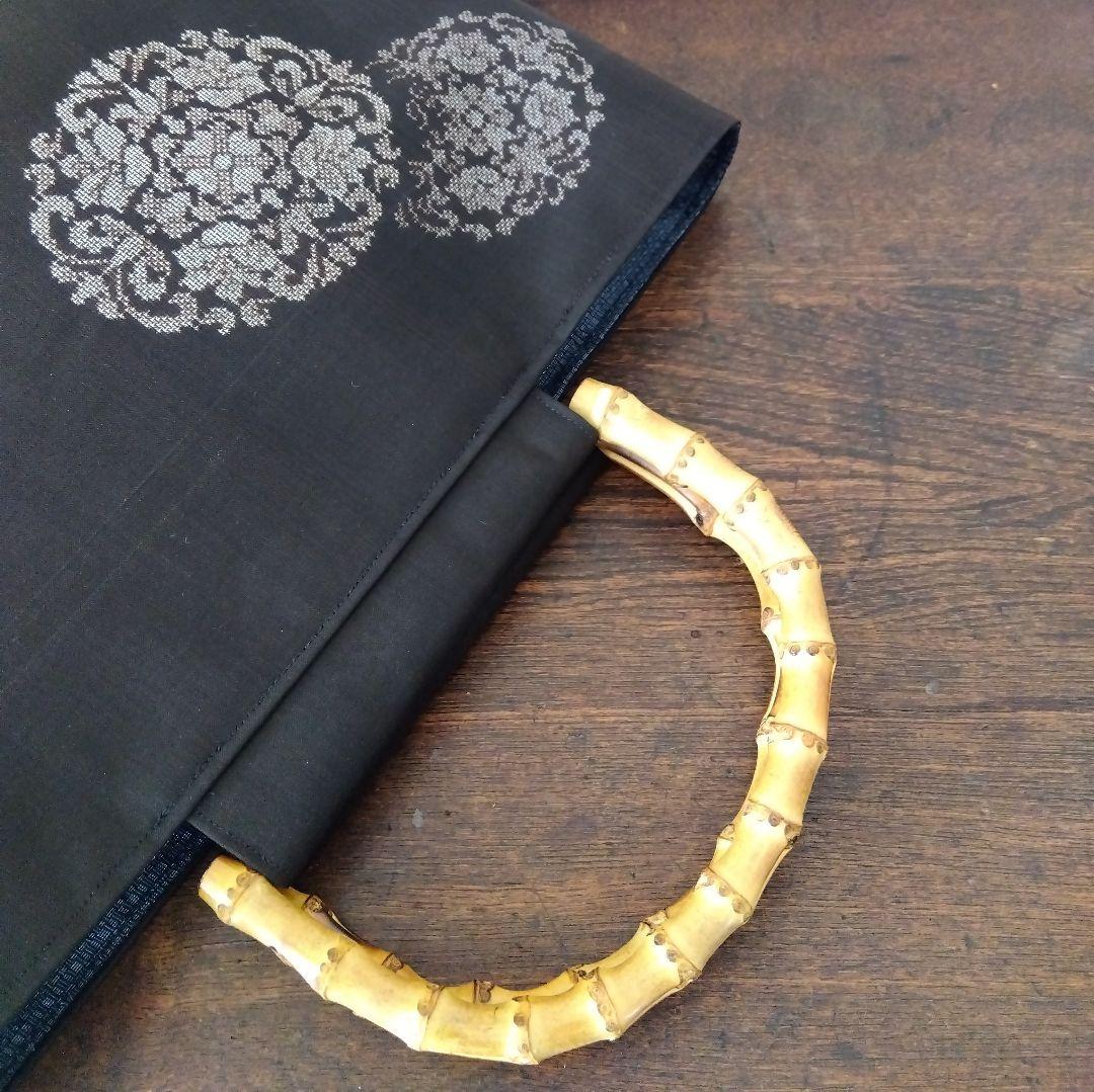 782 おでかけバック 大島紬 正絹 着物リメイク 大島紬