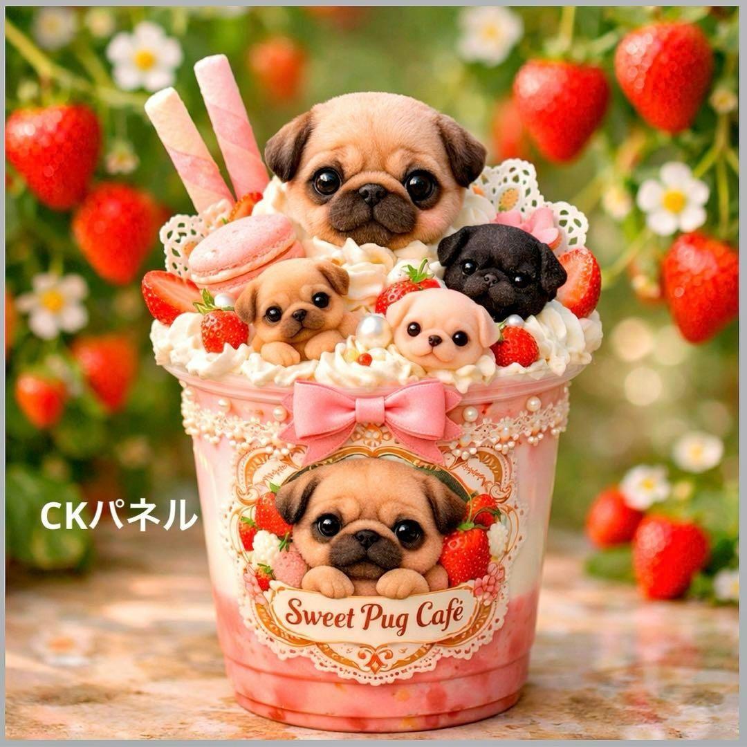 激レアポメラニアン、トイプー、柴犬、パグ、ダックス、チワワパネル生地