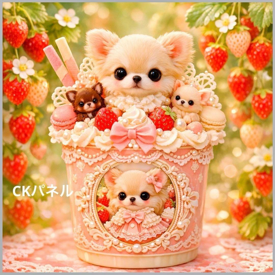 激レアポメラニアン、トイプー、柴犬、パグ、ダックス、チワワパネル生地