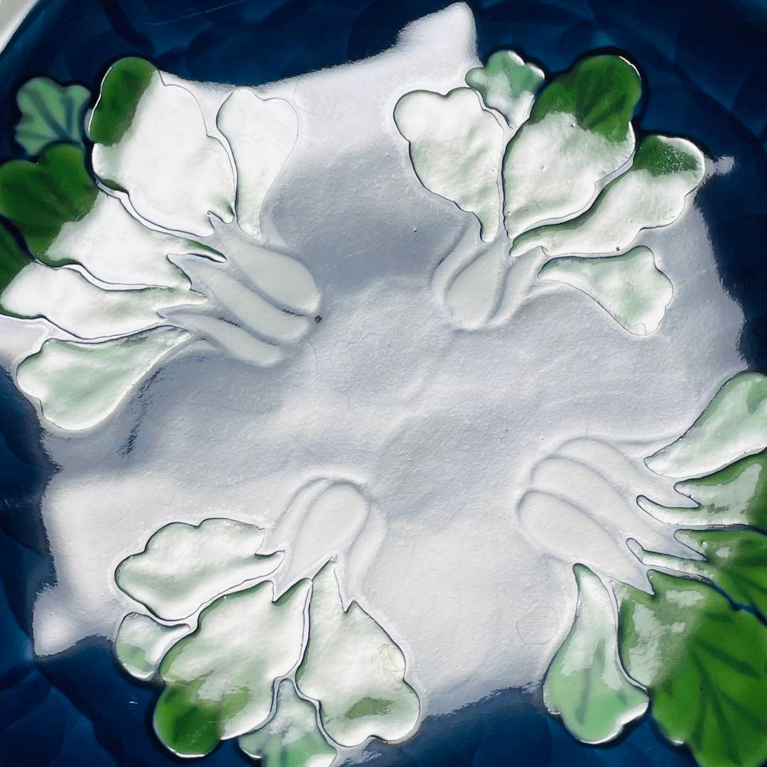 有田焼 源右衛門 染錦 菜っ葉紋 八角 皿 プレート 5枚セット 約15cm