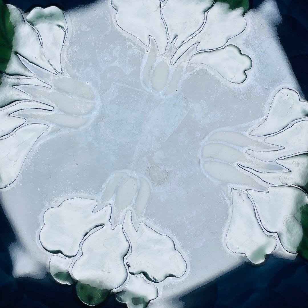 有田焼 源右衛門 染錦 菜っ葉紋 八角 皿 プレート 5枚セット 約15cm