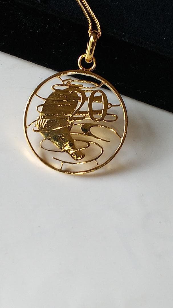 オーストラリア カモノハシ カットアウト  ネックレス 金鍍金仕上 新品